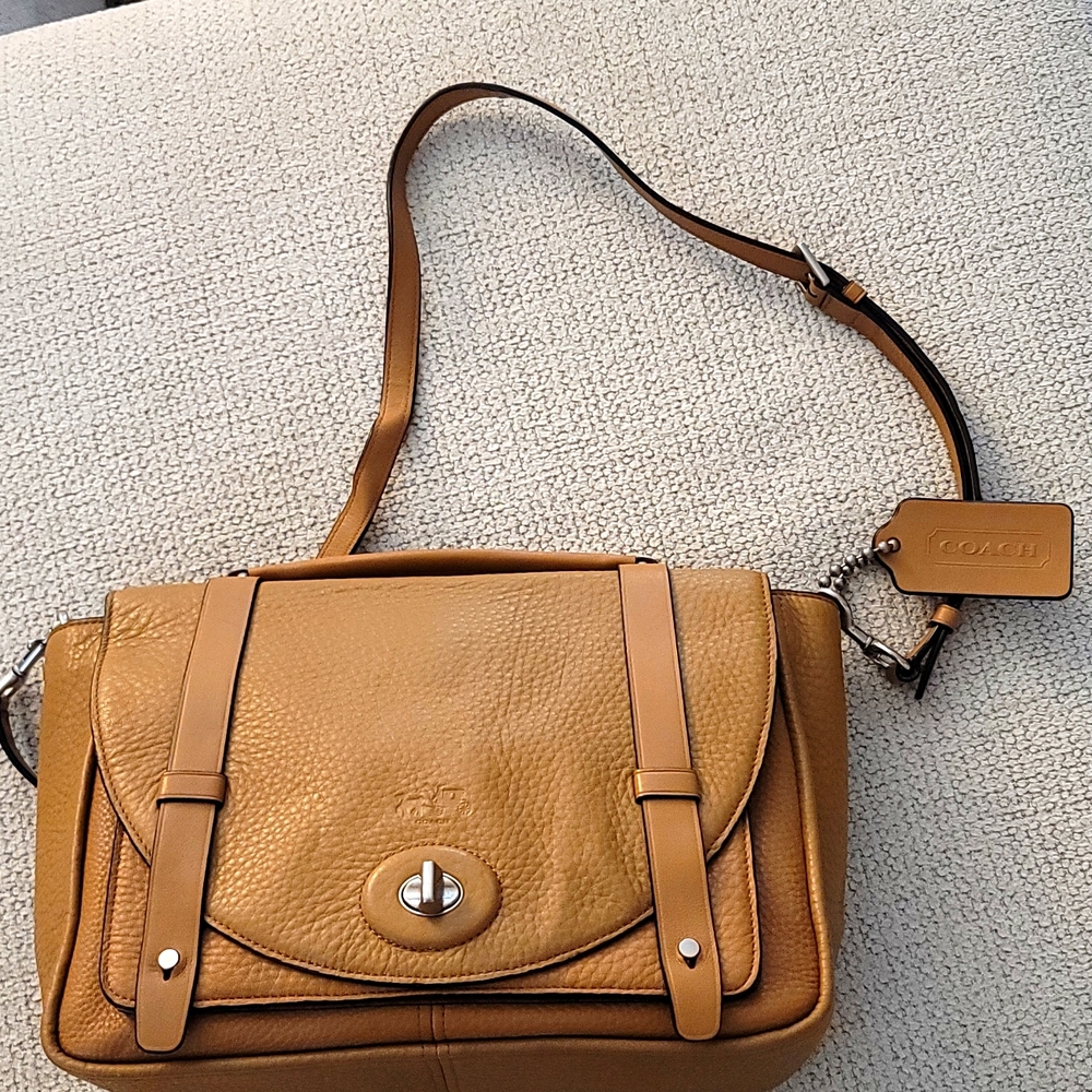 Coach Tan Leather Crossbody Bag